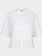 ESQUALO Esqualo Blouse cropped crinkle embroidery off white