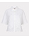 ESQUALO Esqualo Blouse cropped crinkle embroidery off white