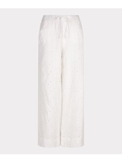 ESQUALO Esqualo Trousers embroidery flower off white