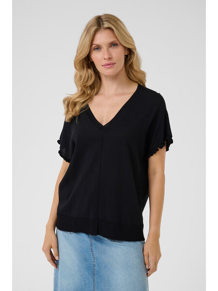 CREAM Cream Maro knit blouse pitch black