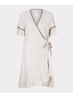 ESQUALO Esqualo Dress Linen Fancy Contrast