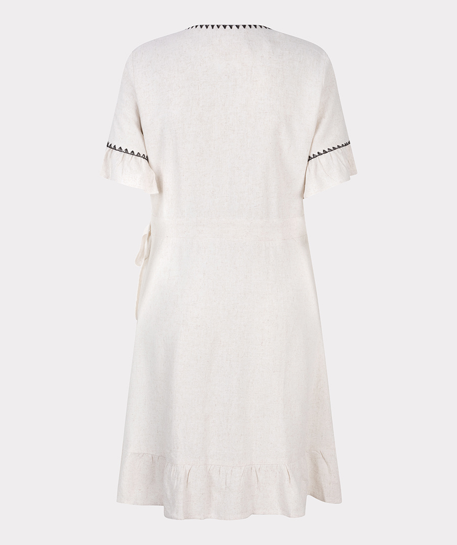 ESQUALO Esqualo Dress Linen Fancy Contrast