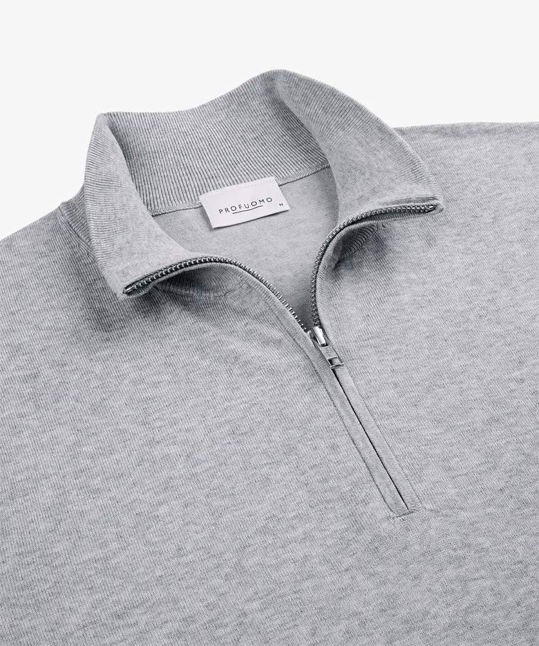 PROFUOMO Profuomo Luxury Half Zip light grey