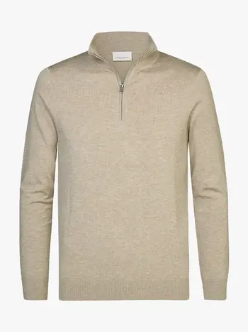 PROFUOMO Luxury Basic half zip beige