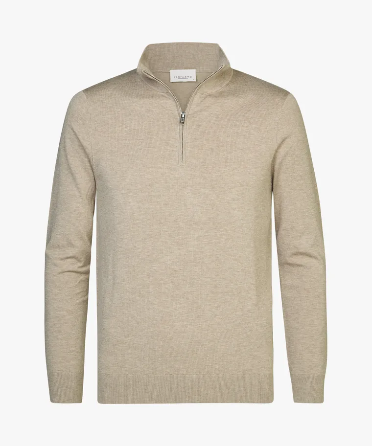 PROFUOMO Profuomo Luxury Half Zip Beige