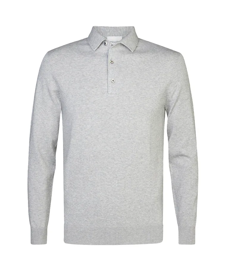 PROFUOMO Profuomo luxury basic one piece polo light grey