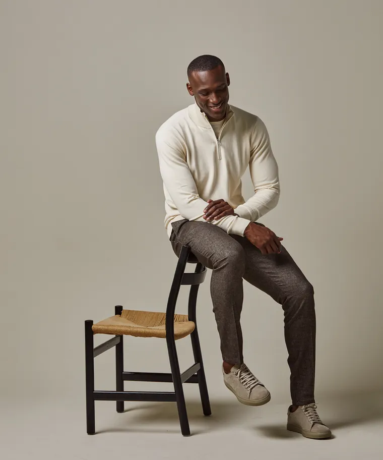 PROFUOMO Profuomo luxury basic one piece polo off-white