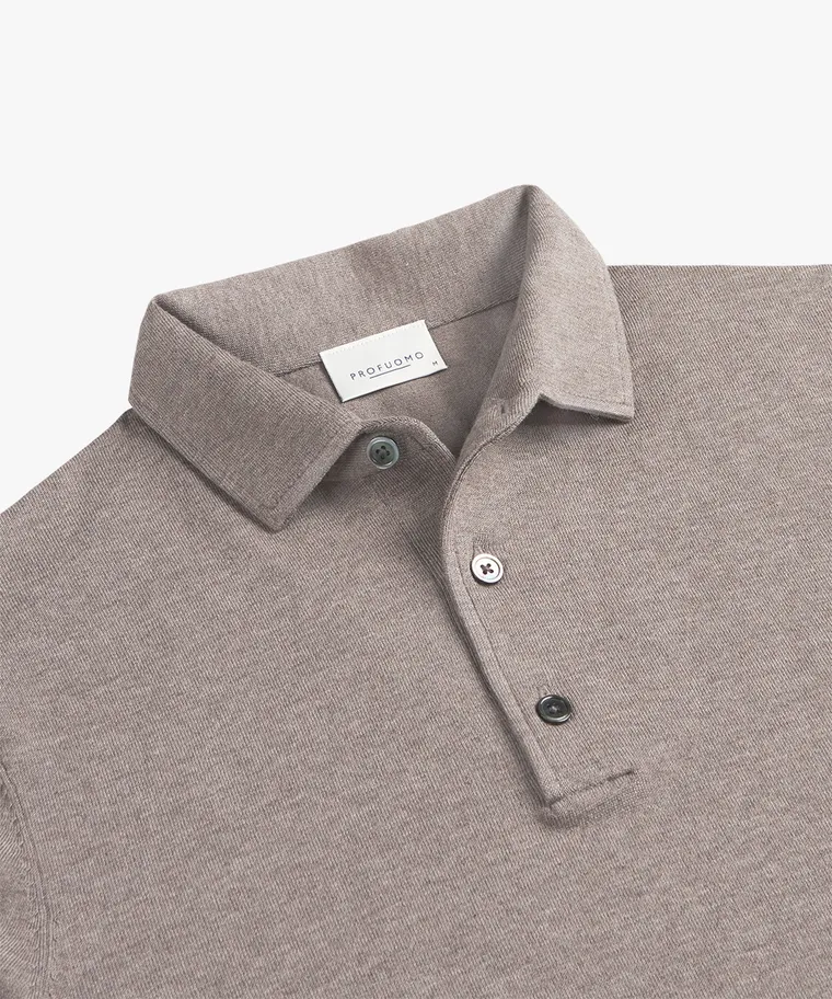 PROFUOMO Profuomo luxury basic one piece polo Beige