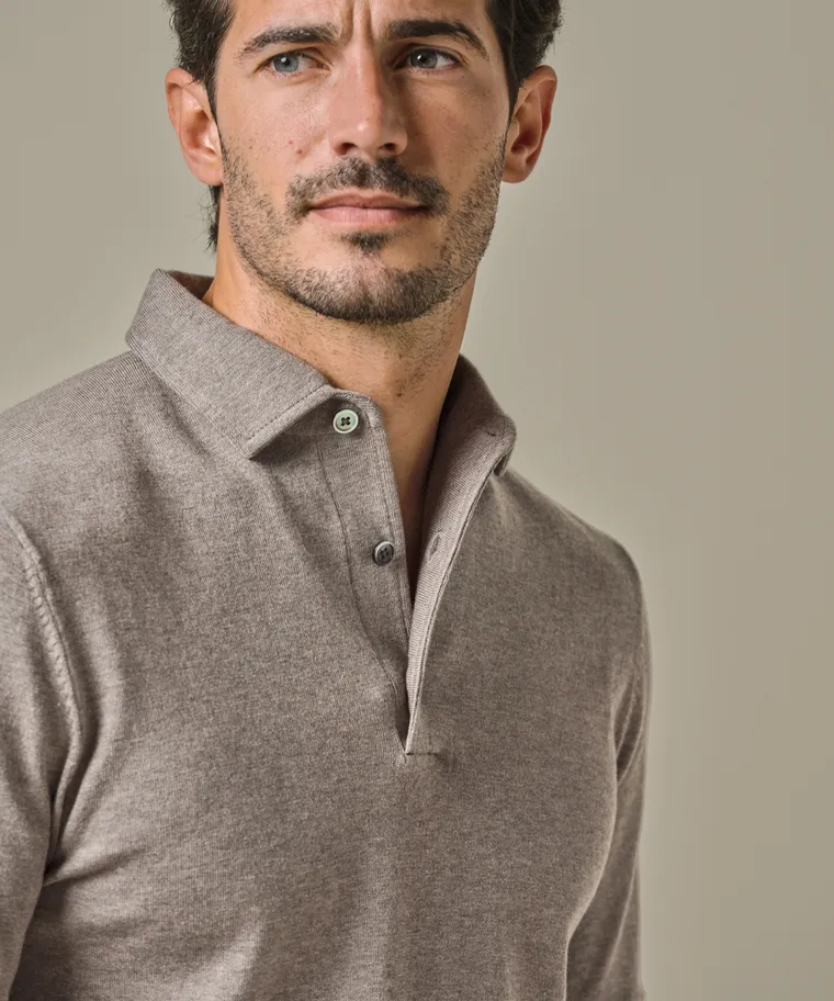 PROFUOMO Profuomo luxury basic one piece polo Beige