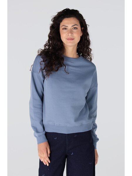JANSEN AMSTERDAM Gisele trui long sleeve blue grey