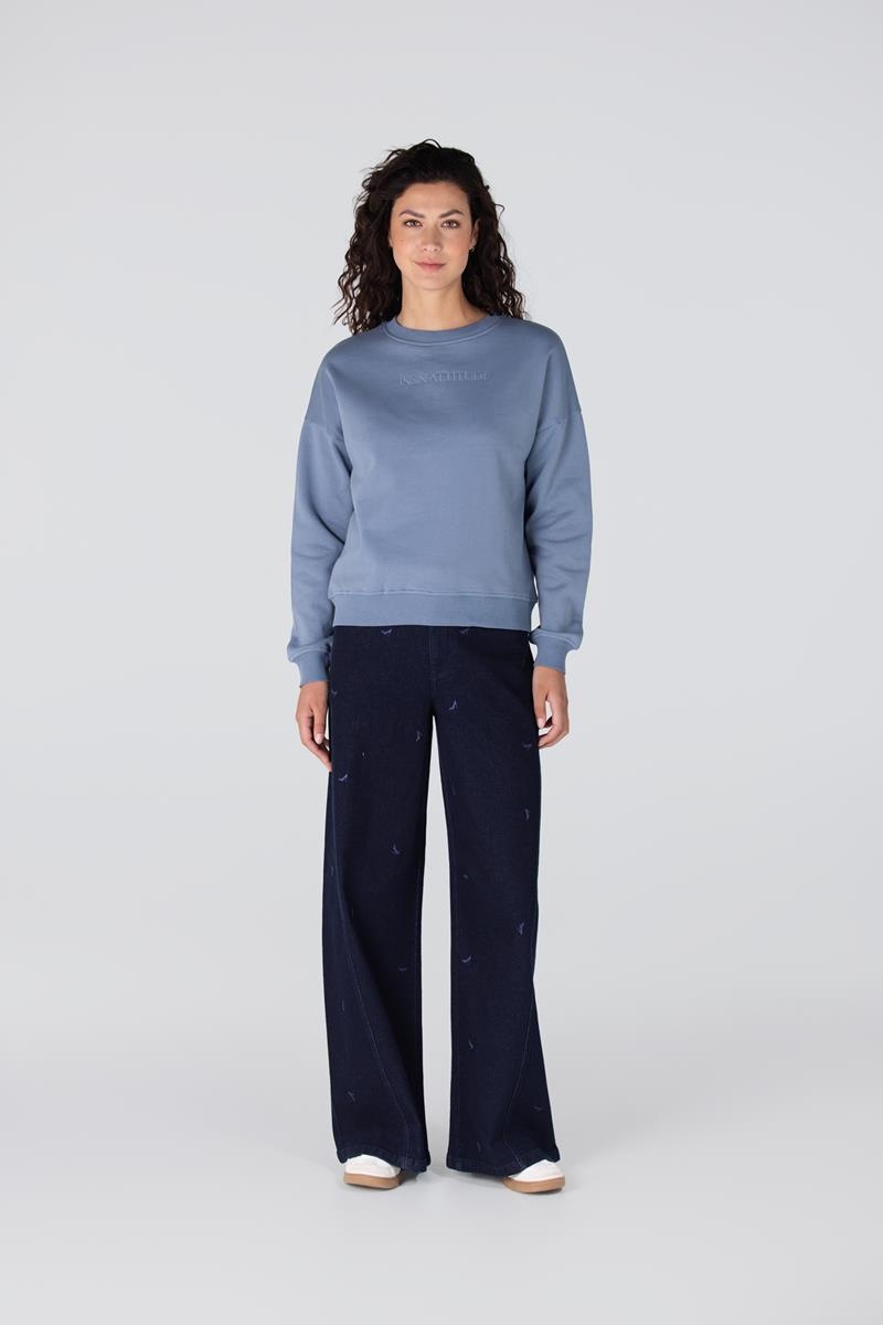 JANSEN AMSTERDAM Gisele trui long sleeve blue grey