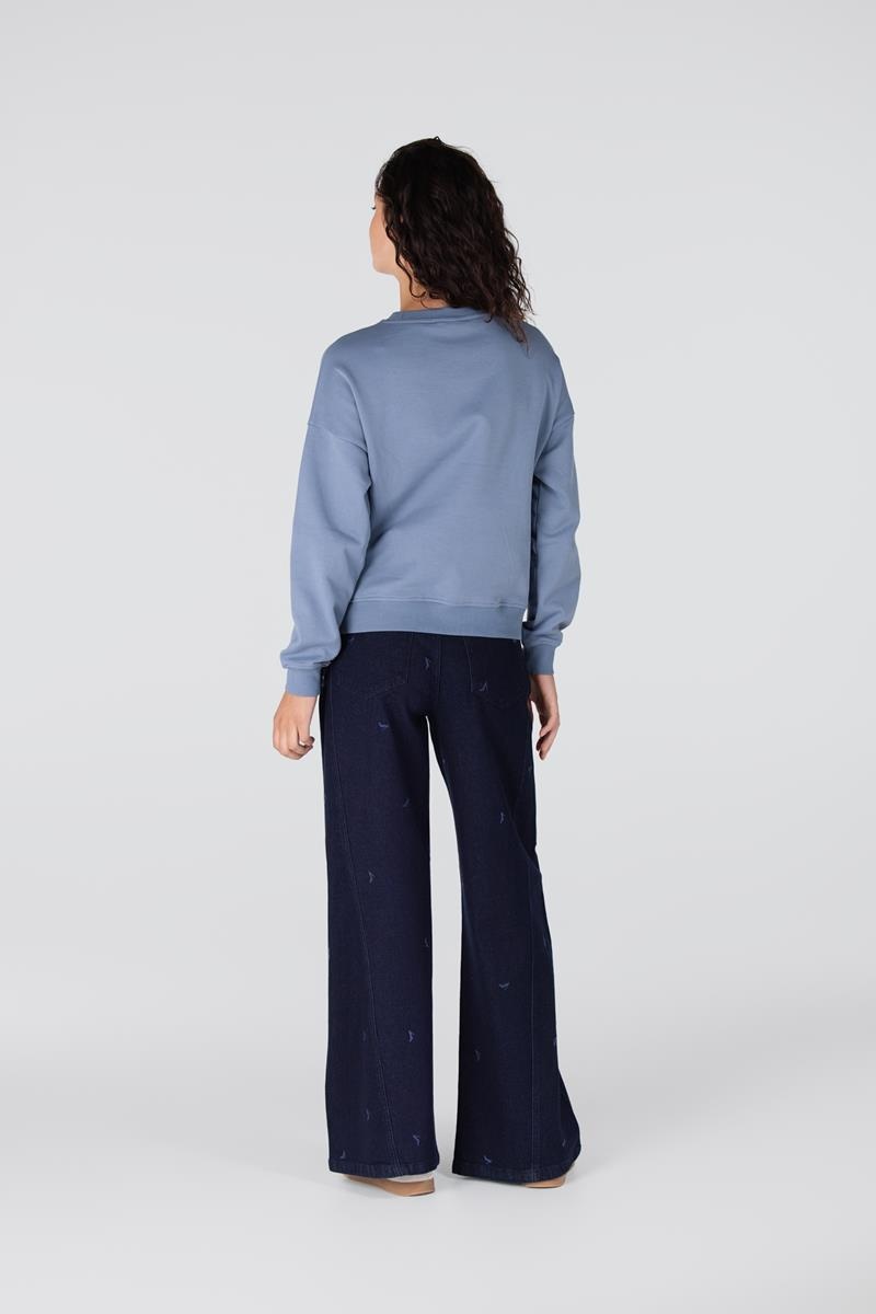 JANSEN AMSTERDAM Gisele trui long sleeve blue grey