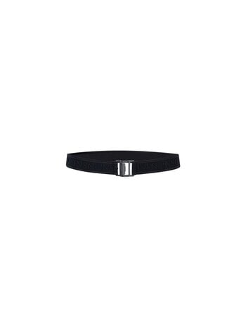 Jansen Amsterdam Elas elastische riem met logo zwart