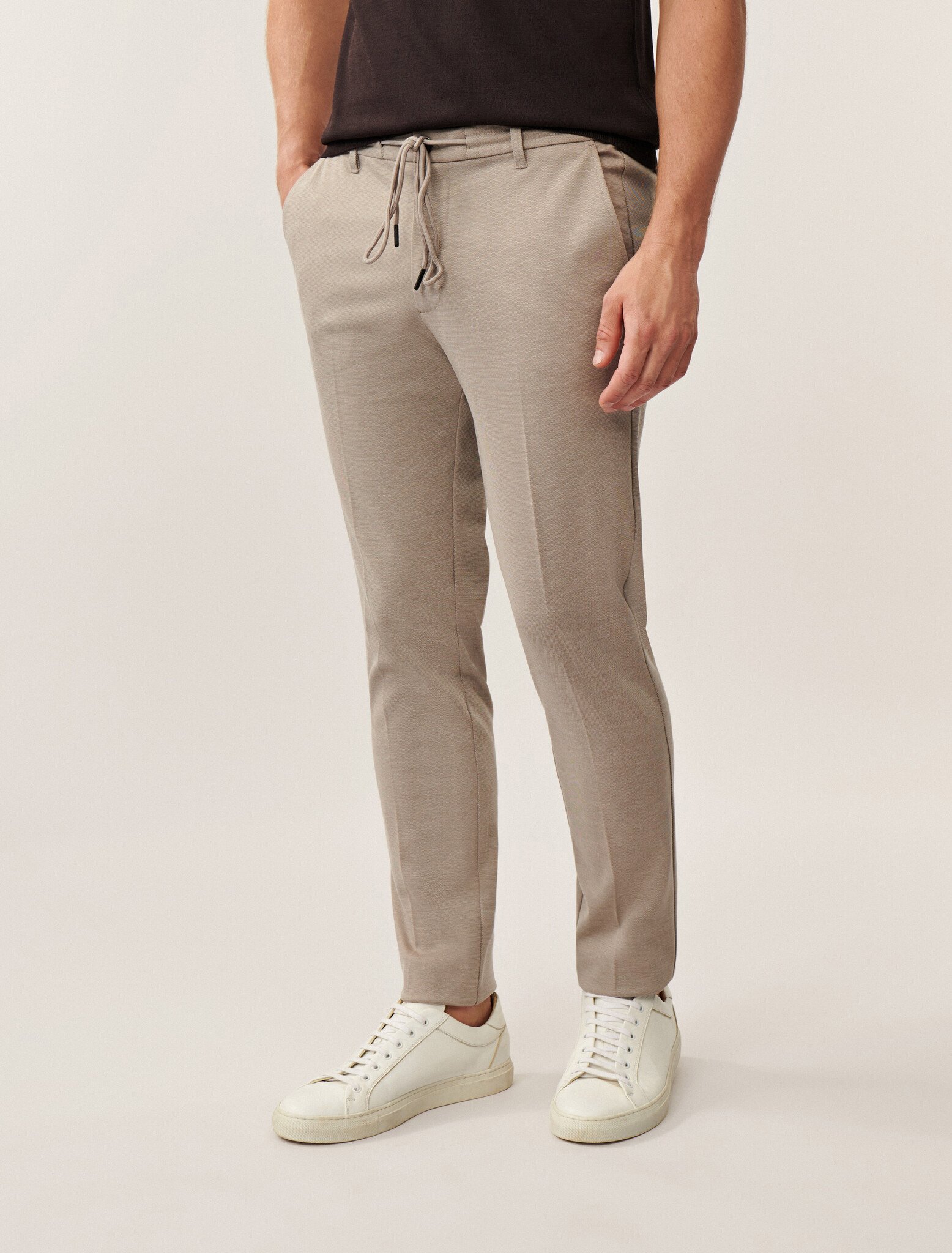 CAVALLARO  Cavallaro Zanico trousers taupe melange