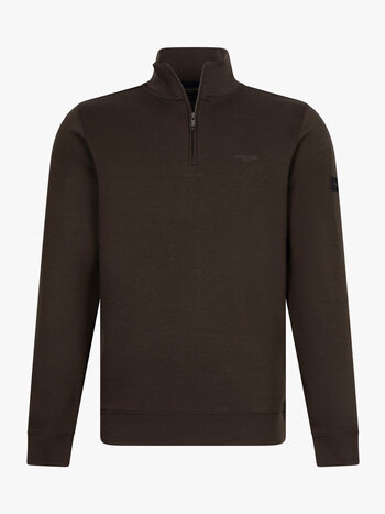 CAVALLARO Cavallaro Marcio half zip sweat brown