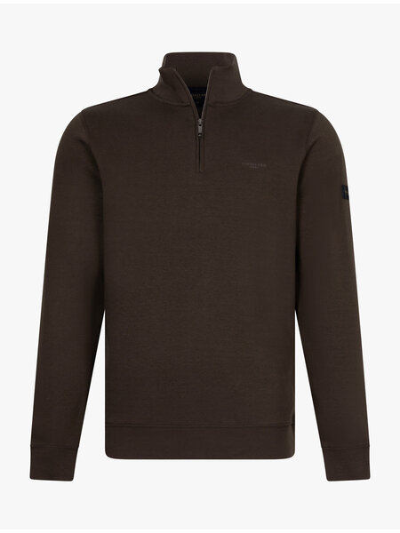 CAVALLARO Cavallaro Marcio half zip sweat brown