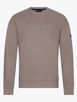 CAVALLARO Cavallaro Enego r neck sweat light taupe