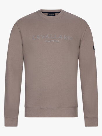 CAVALLARO Cavallaro Enego r neck sweat light taupe