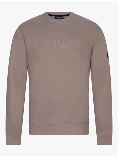 CAVALLARO Cavallaro Enego r neck sweat light taupe