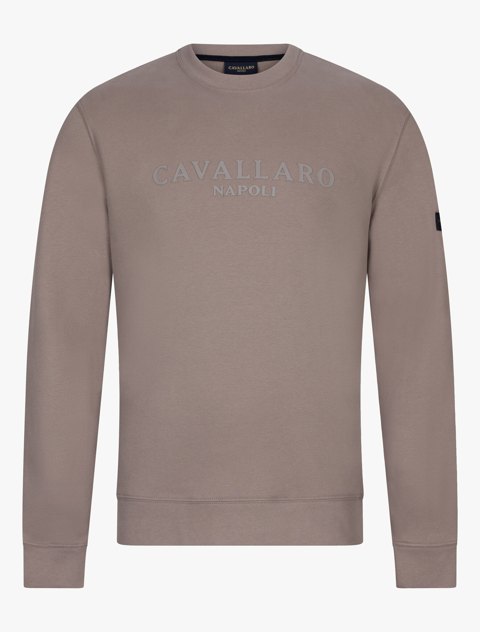 CAVALLARO Cavallaro  Enego r neck sweat light taupe