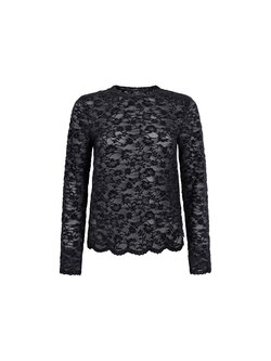 JANSEN AMSTERDAM kiki top shoulderpads antraciet