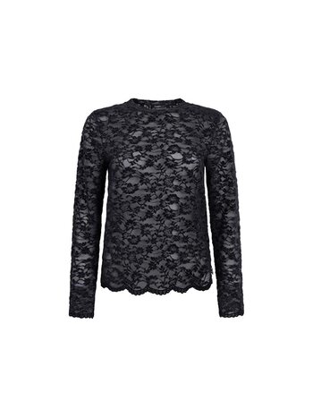 JANSEN AMSTERDAM kiki top shoulderpads antraciet