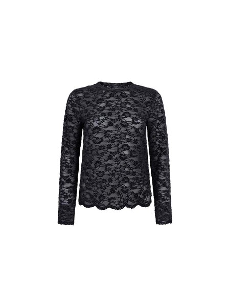 JANSEN AMSTERDAM kiki top shoulderpads antraciet