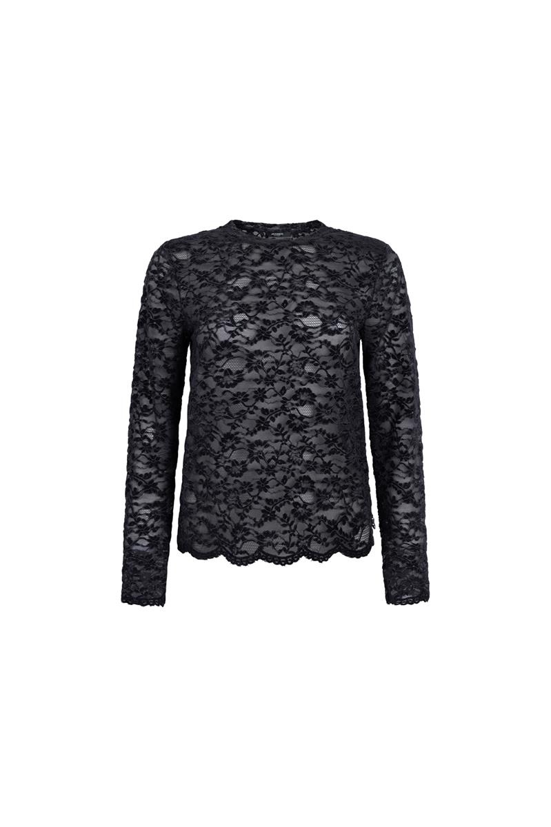 JANSEN AMSTERDAM kiki top shoulderpads antraciet