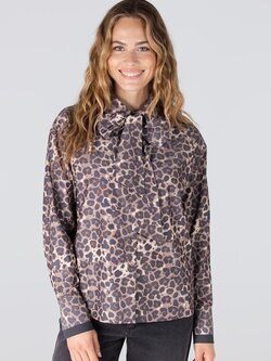 JANSEN AMSTERDAM kessa blouse necktie multi brown