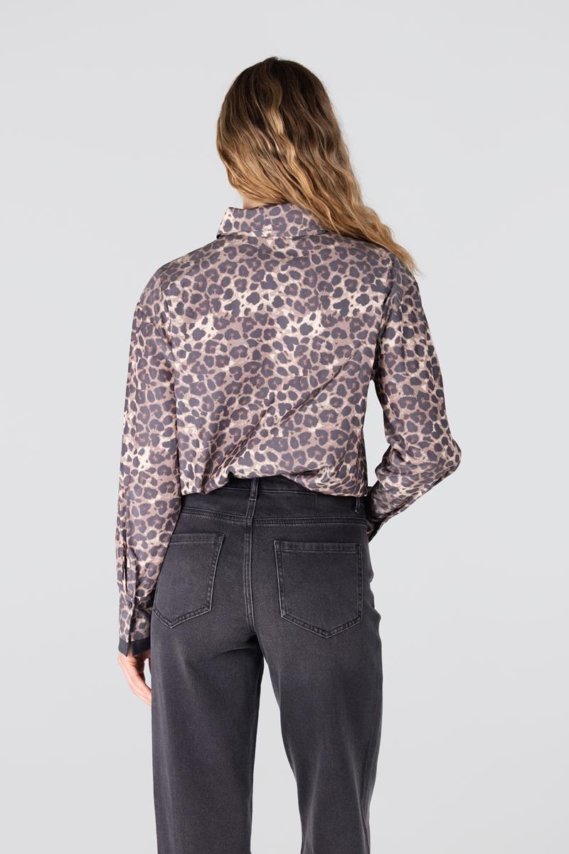 JANSEN AMSTERDAM kessa blouse necktie multi brown