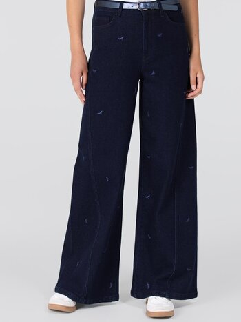 JANSEN AMSTERDAM isabeau jeans long extra wide dark blue denim