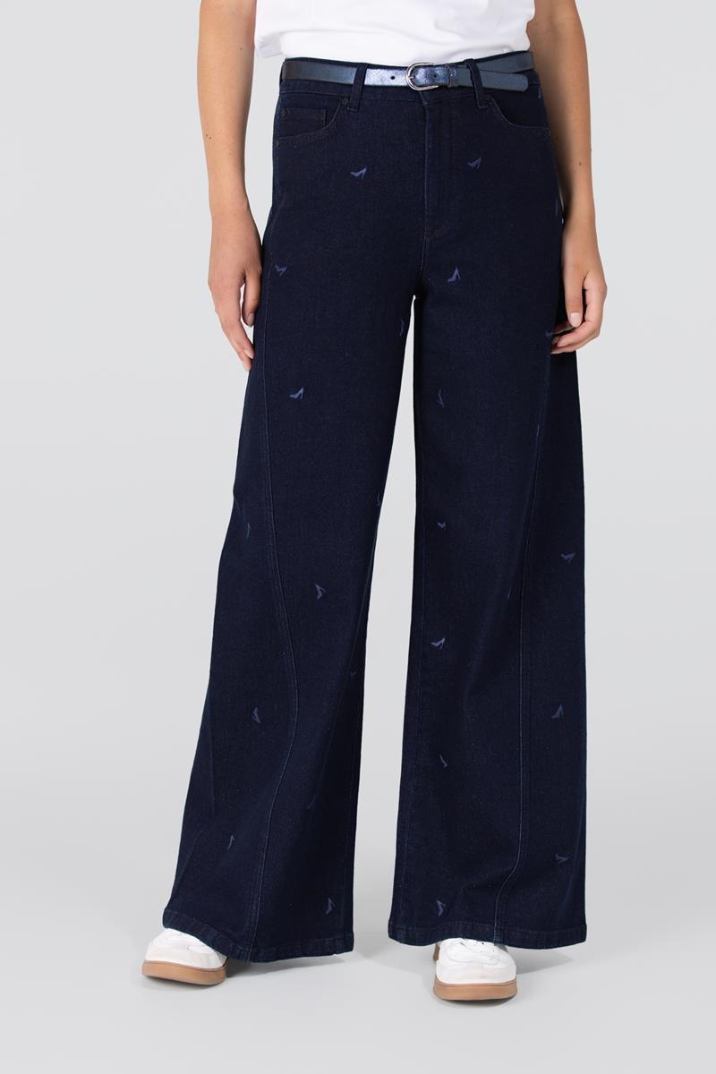 JANSEN AMSTERDAM isabeau jeans long extra wide dark blue denim