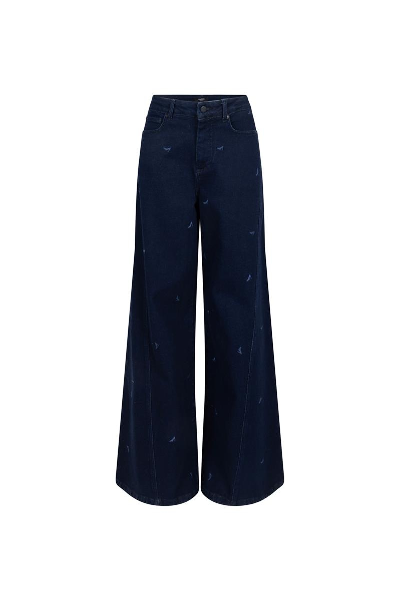 JANSEN AMSTERDAM isabeau jeans long extra wide dark blue denim