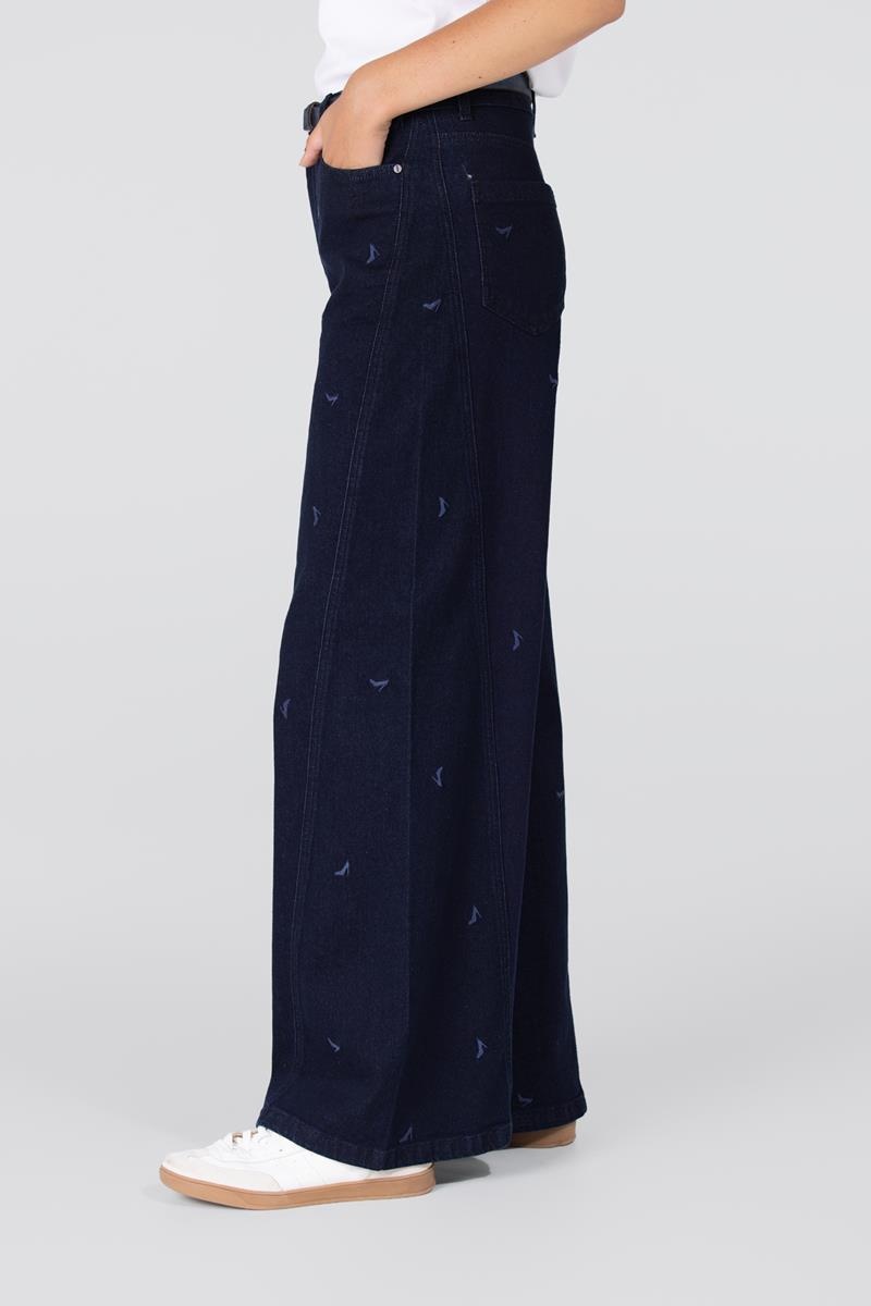 JANSEN AMSTERDAM isabeau jeans long extra wide dark blue denim