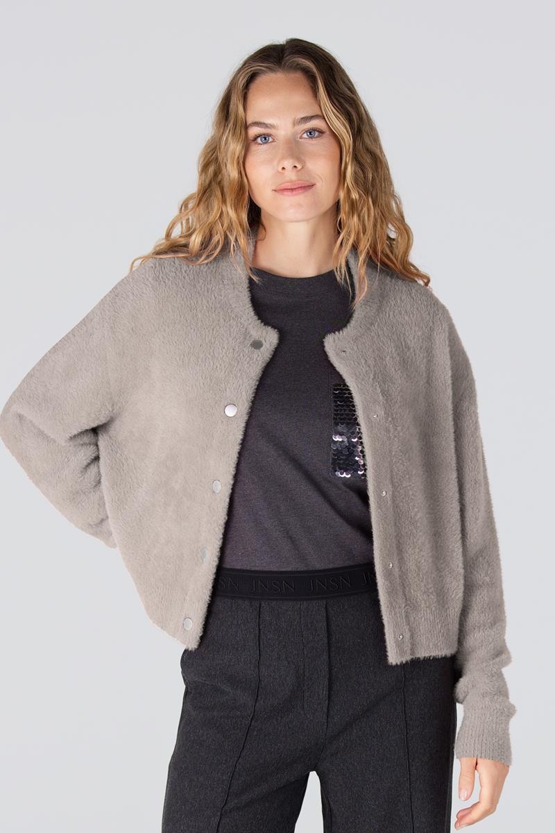 JANSEN AMSTERDAM cloe vest pressbuttons khaki