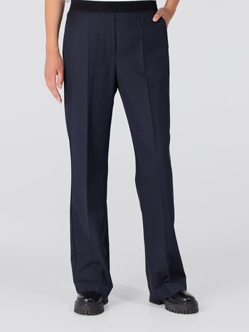 JANSEN AMSTERDAM charlie broek logo band dark blue