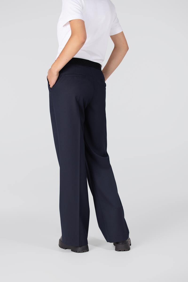 JANSEN AMSTERDAM charlie broek logo band dark blue