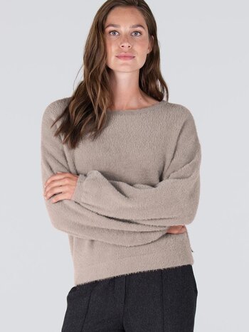 JANSEN AMSTERDAM caily trui round neckline khaki