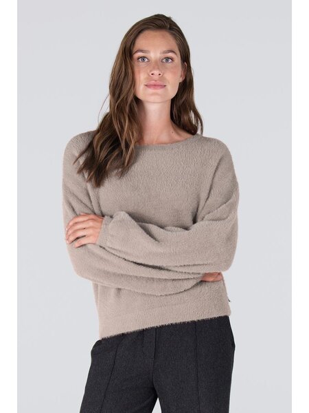 JANSEN AMSTERDAM caily trui round neckline khaki