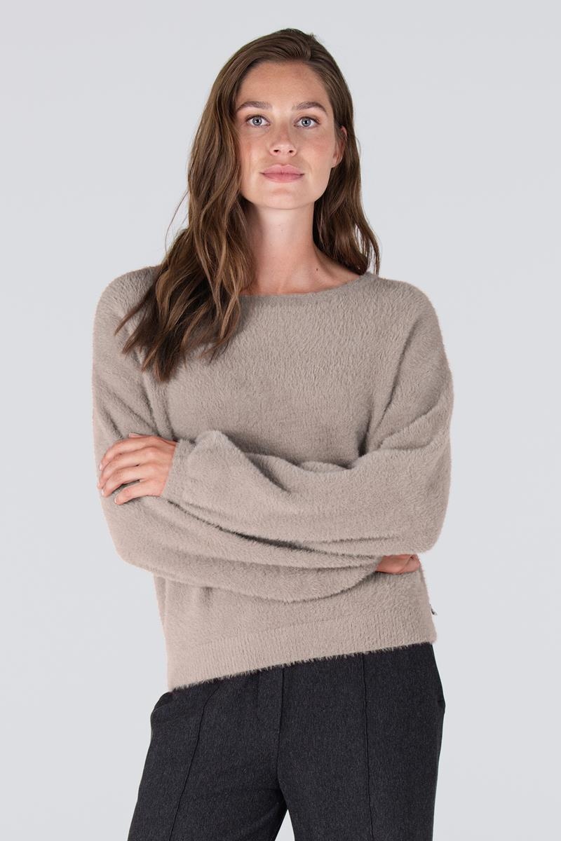 JANSEN AMSTERDAM caily trui round neckline khaki