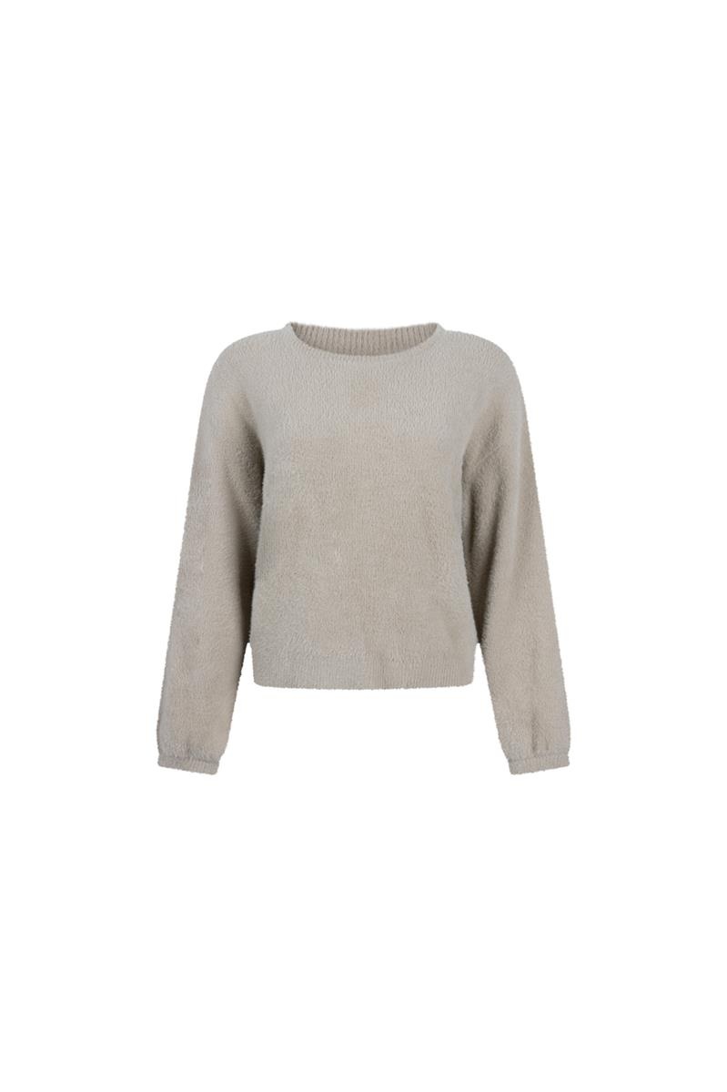 JANSEN AMSTERDAM caily trui round neckline khaki
