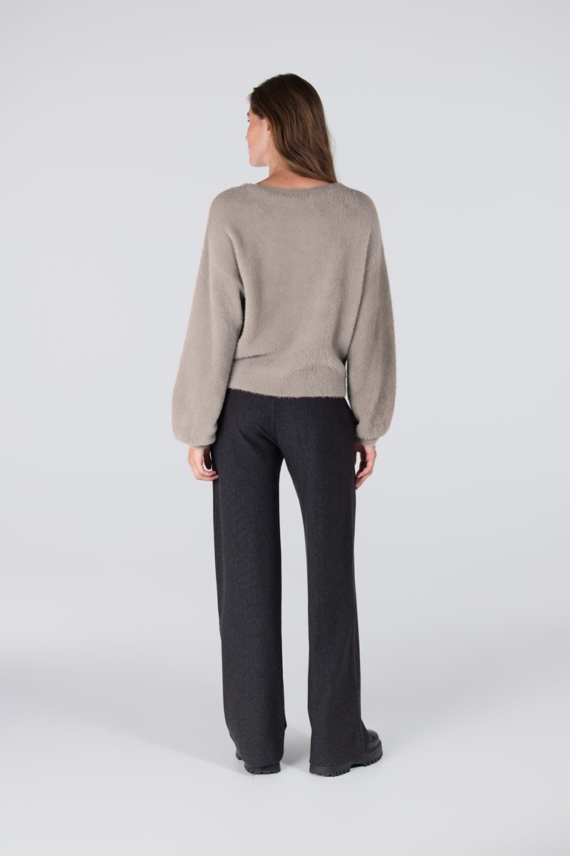 JANSEN AMSTERDAM caily trui round neckline khaki