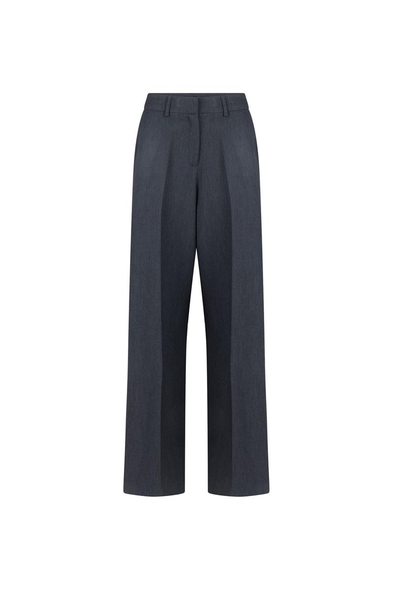 JANSEN AMSTERDAM bridget broek zijstreep antraciet