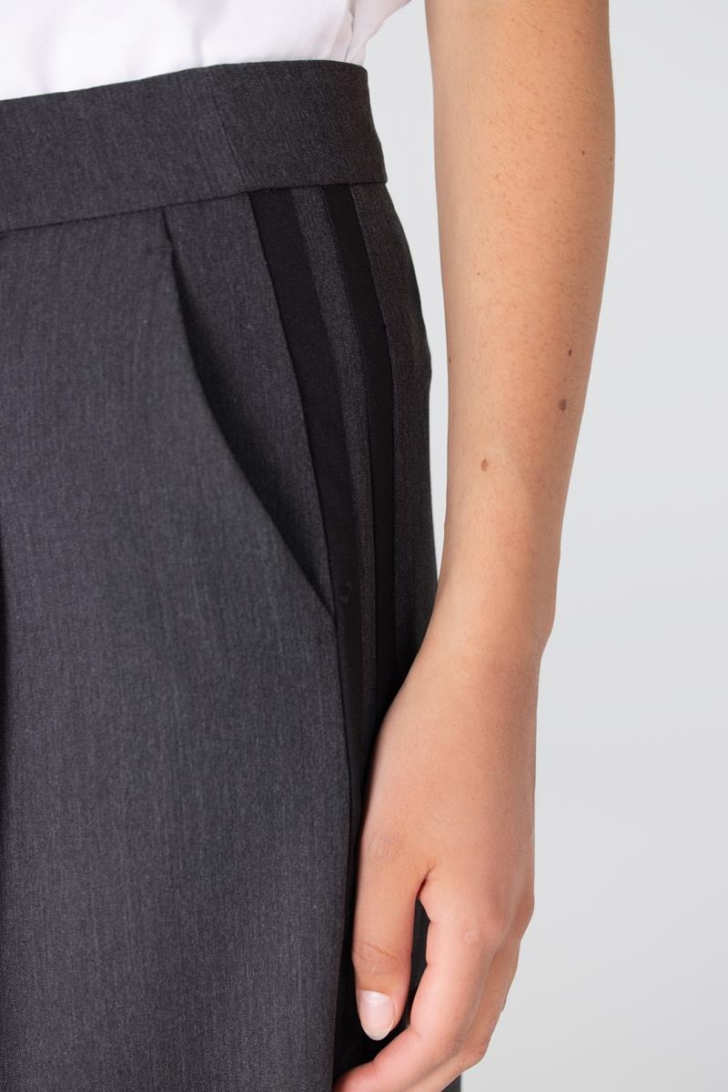 JANSEN AMSTERDAM bridget broek zijstreep antraciet