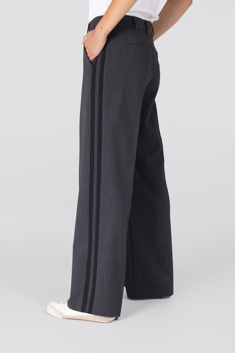 JANSEN AMSTERDAM bridget broek zijstreep antraciet