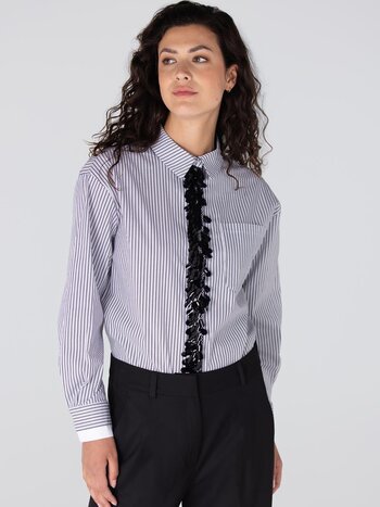 JANSEN AMSTERDAM alexis blouse sequin plaquet grey