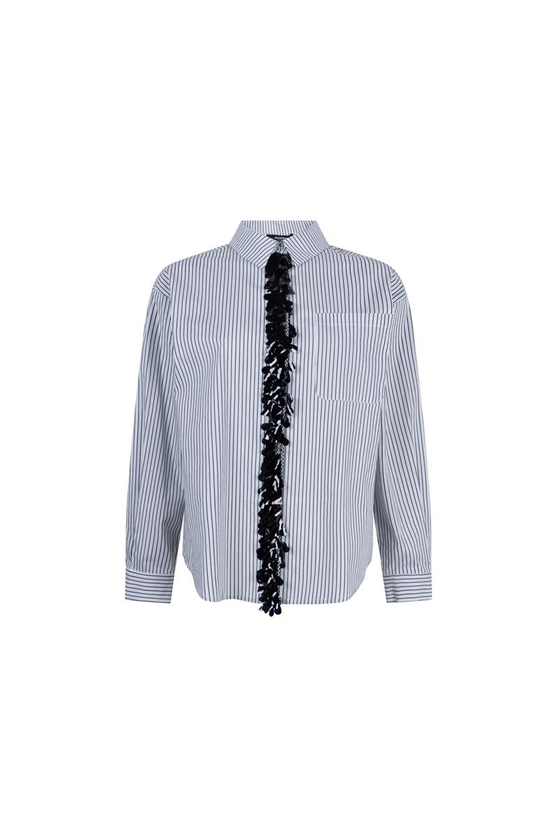 JANSEN AMSTERDAM alexis blouse sequin plaquet grey