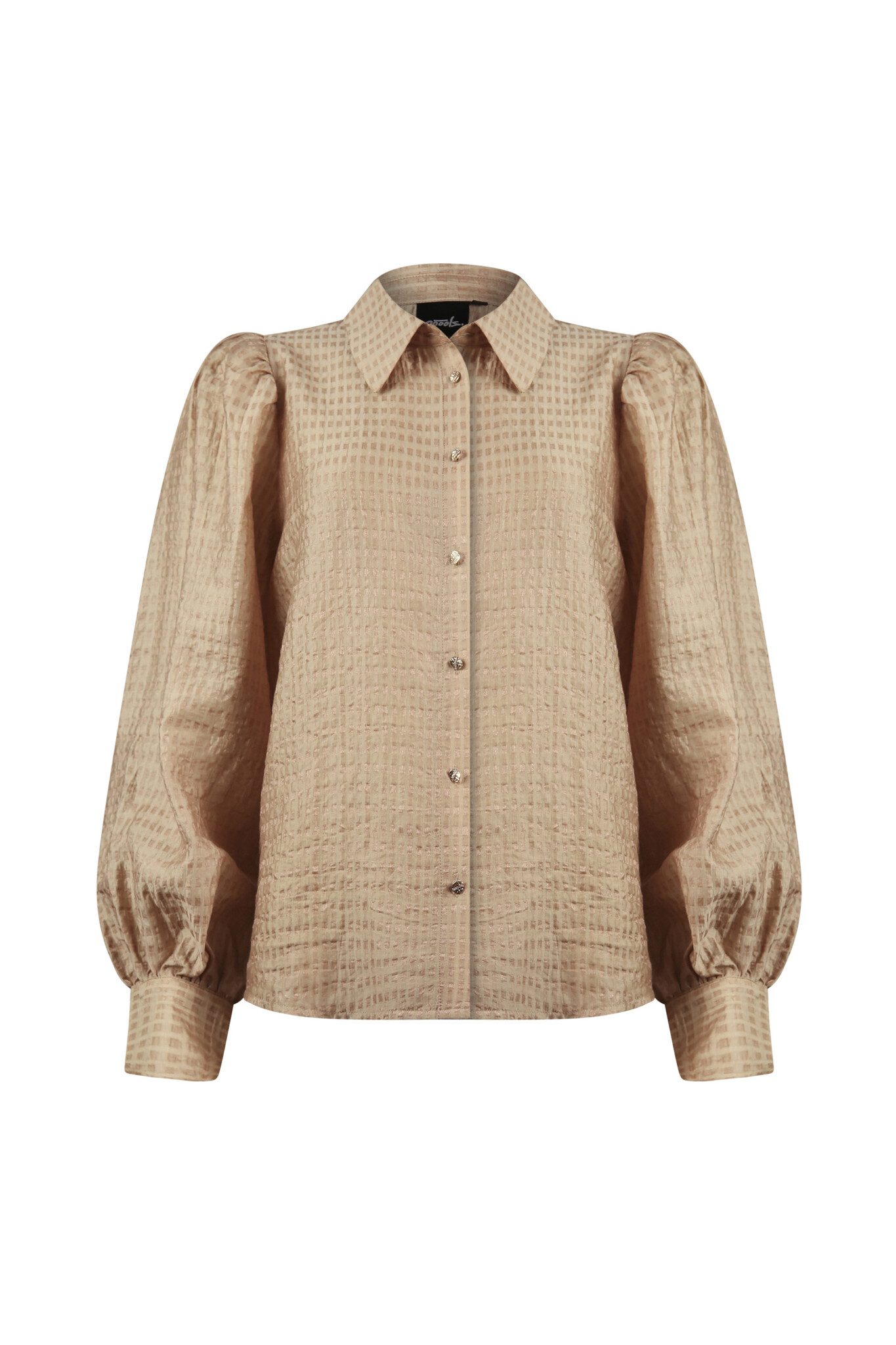 POOOLS FASHION Blouse shiny camel