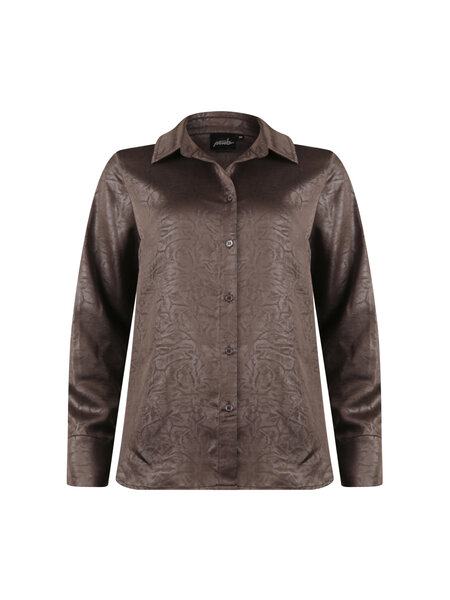 POOOLS FASHION Blouse plain brown