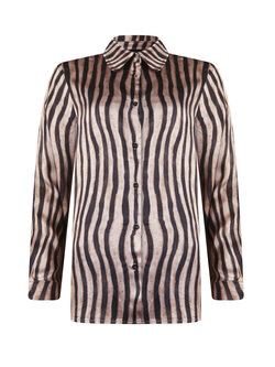 POOOLS FASHION Blouse print brown/cam